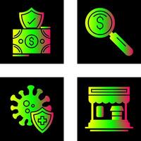 Investment and magnifier Icon vector