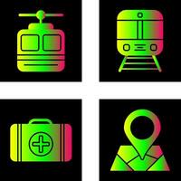 Cable car and Train Icon vector