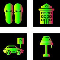 Slippers and Hotel Icon vector