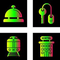 Room key and Desk Bell Icon vector