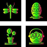 Dragonfly and Easter Icon vector