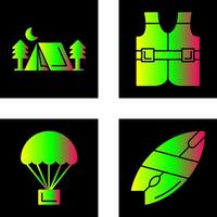 Tent and Life Icon vector