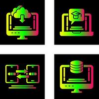 Download and E Learning Icon vector