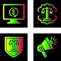 Demonstrator and Justice Scale Icon vector