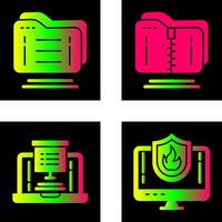 Folder and Compressed Icon vector