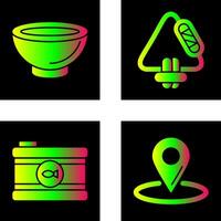 Bowling and Carabiner Icon vector