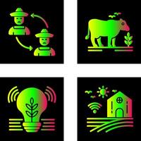 Connect and Cattle Icon vector