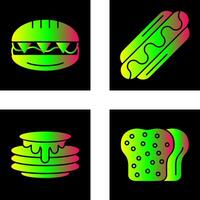 Sandwich and Hotdog Icon vector