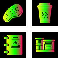 Meat and Coffee Icon vector