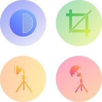 contrast and crop Icon vector