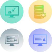 digital marketing and database management Icon vector