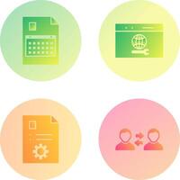 content planning and web support Icon vector