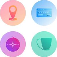 location and credit card Icon vector