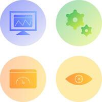 web analysis and preferences Icon vector