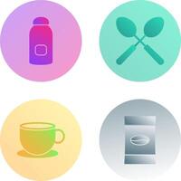 syrup and spoon Icon vector