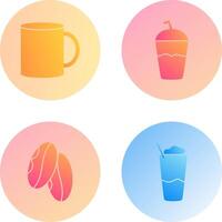 Coffee mug and Frappe Icon vector