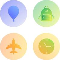 balloon and bag pack Icon vector