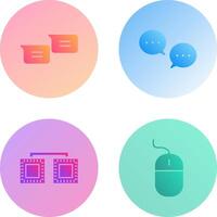 mensajes y conversacion burbujas icono vector