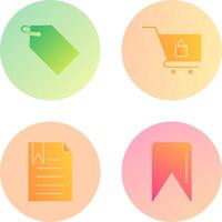 tag and cart Icon vector