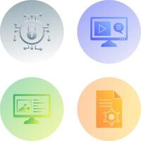 Data Security and Content Production Icon vector
