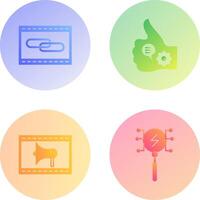 Link Optimization and Like Marketing Icon vector