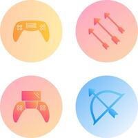 Gaming Console and Arrows Icon vector