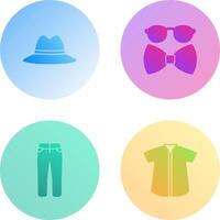 sombrero y hipster estilo icono vector