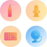 hydrant and oxygen tank Icon vector