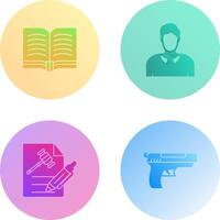 Book and Judge Icon vector