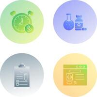 Clock and test tube Icon vector