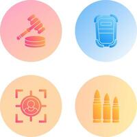 Id Card and Police Badge Icon vector