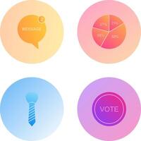 Message Bubbles and Pie Chart Icon vector