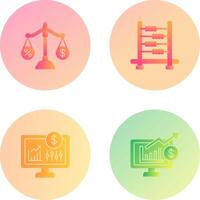 Scale and Abacus Icon vector