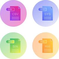 CSV and SYS Icon vector