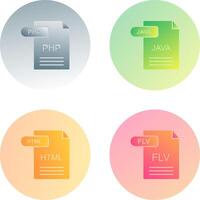 PHP and Java Icon vector