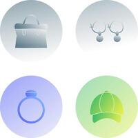 Bag and Earrings Icon vector