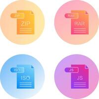 ZIP and RAR Icon vector