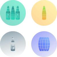 Beer Bottles and alcohol Icon vector