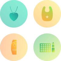 Locket and Bib Icon vector