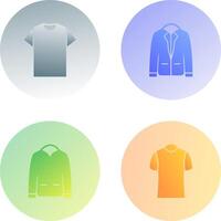 Plain T Shirt and Stylish Jacket Icon vector