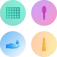 Colored Palette and Comb Icon vector
