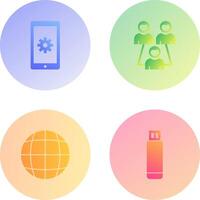 Network Settings and Connected Users Icon vector