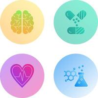 Brain and Capsule Icon vector