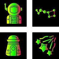 big dipper and astronaut Icon vector