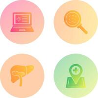 Laptop and Analytics Icon vector