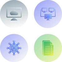 Cloud Systems and Connected Icon vector