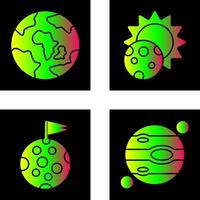 earth and eclipse Icon vector