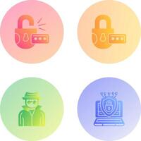 Unlock and Protect Icon vector