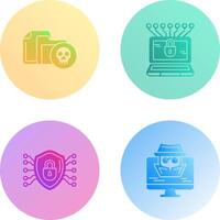 Infected File and Money Hacking Icon vector