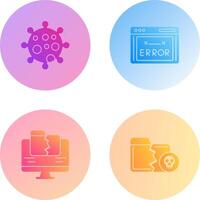 Virus and Error Code Icon vector